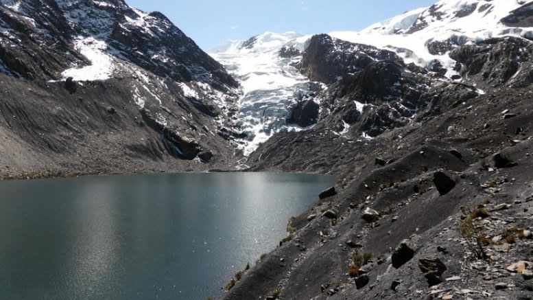 Click to enlarge Bolivia glacier receding