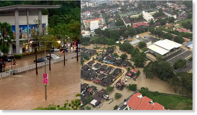 Flash floods hit Penang, Malaysia -- Earth Changes -- Sott.net