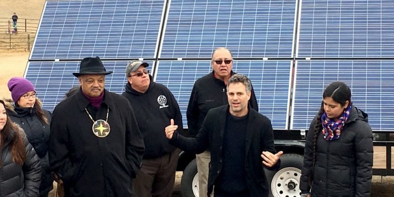 Mark Ruffalo and solar panels
