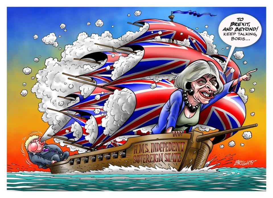 Brexit ship cartoon
