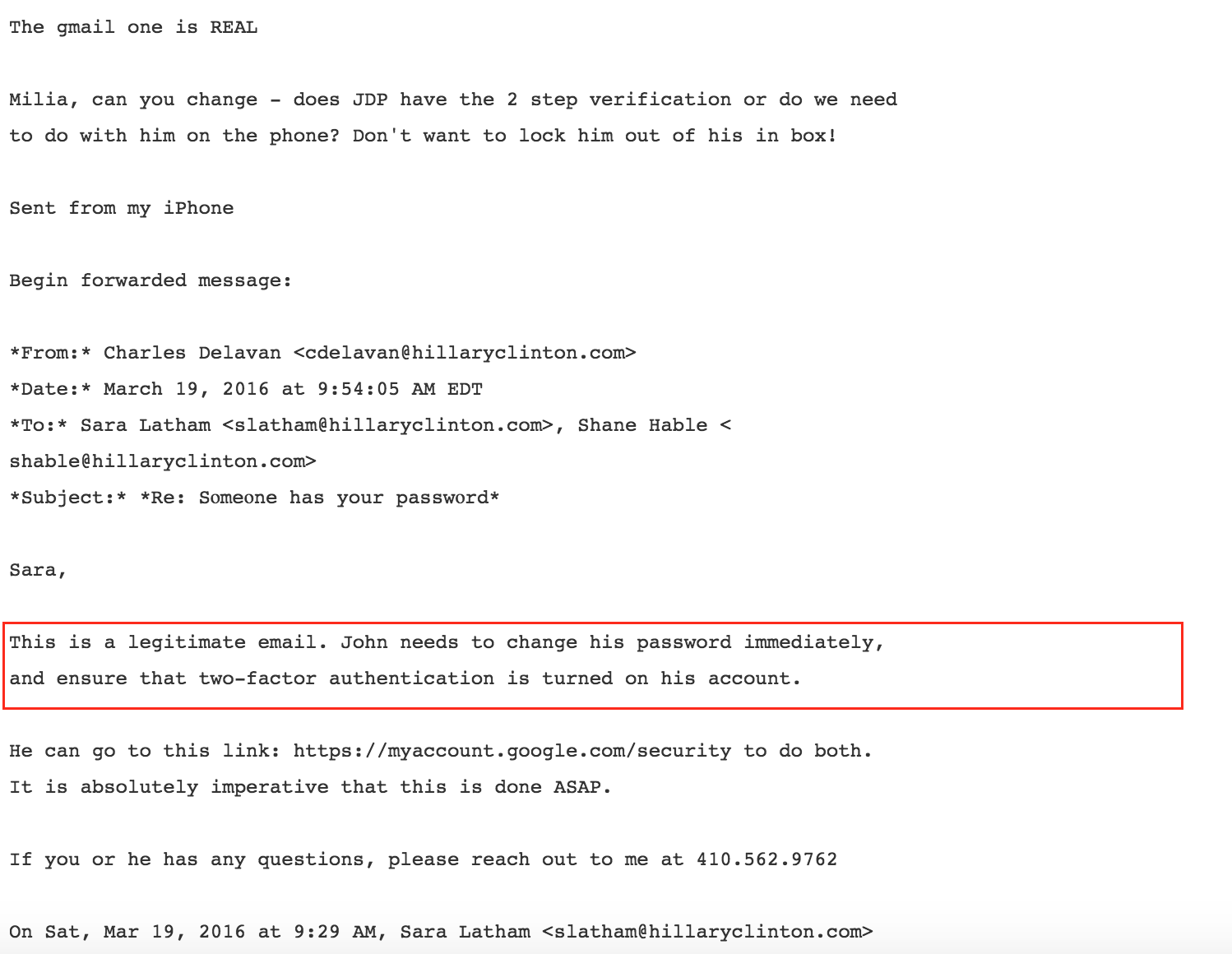 Click to enlarge hacked email screenshot 2