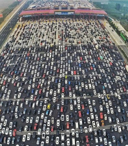 Congested Chinese Highway