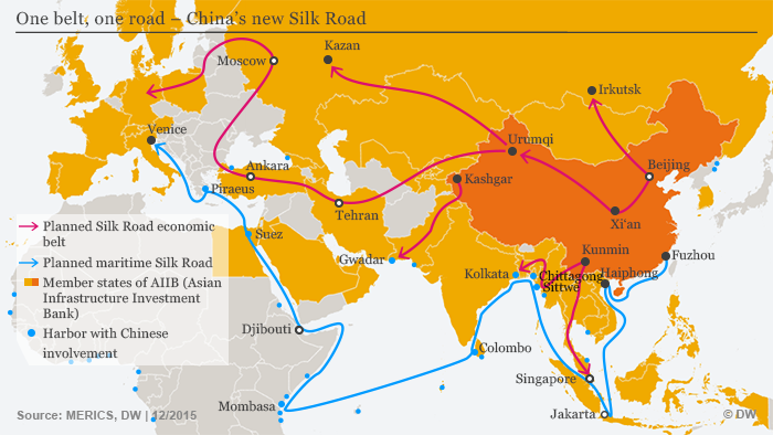 Click to enlarge China's new silk road