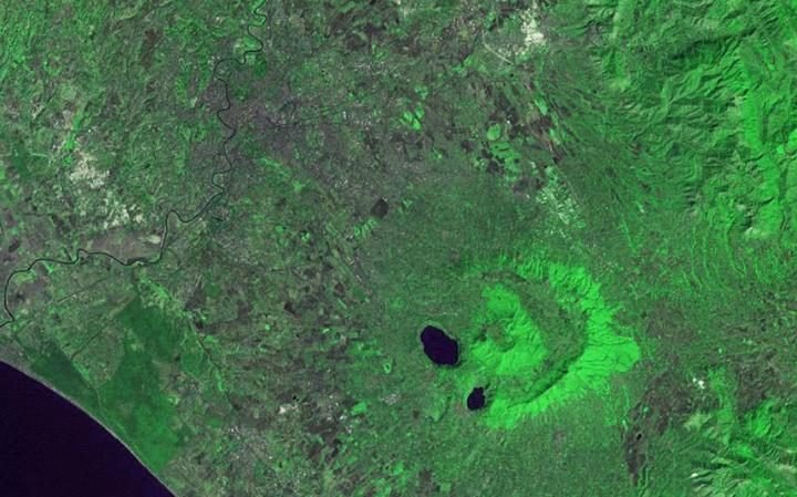 Alban Hills volcano near Rome