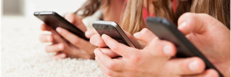 Click to enlarge people on phones