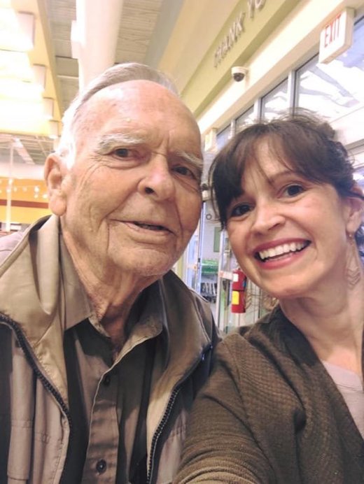 Click to enlarge Girl befriends old man