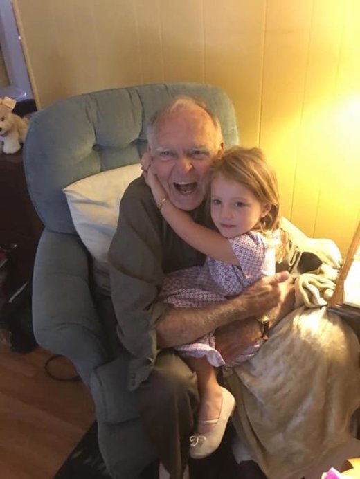 Click to enlarge Girl befriends old man