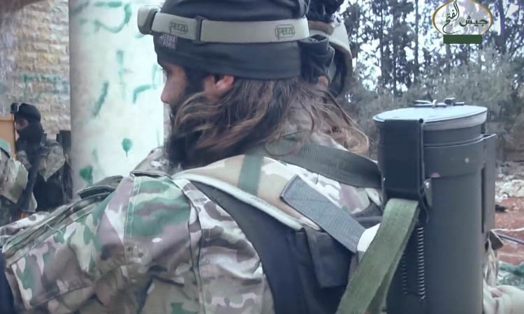 Click to enlarge Ahrar al-Sham militant Turkish weapon