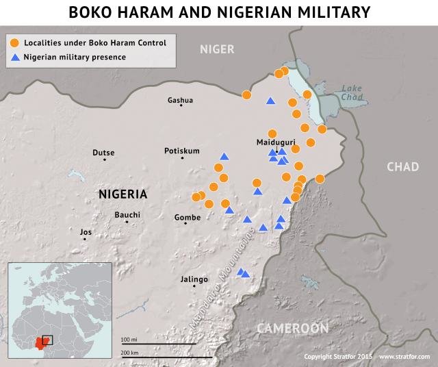 map nigerian military borno boko haram