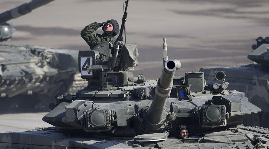 Russian tank on parade