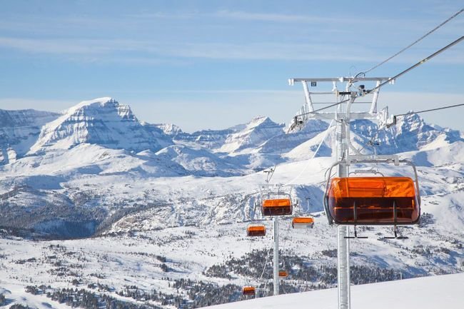 The TeePee Town LX heated high speed chairlift at Sunshine Village