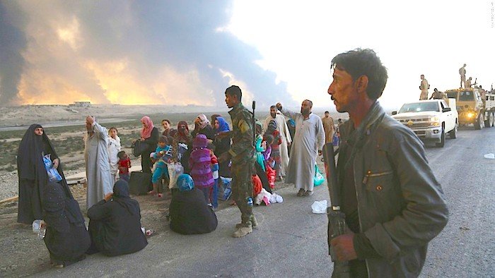 Click to enlarge Fleeing Mosul