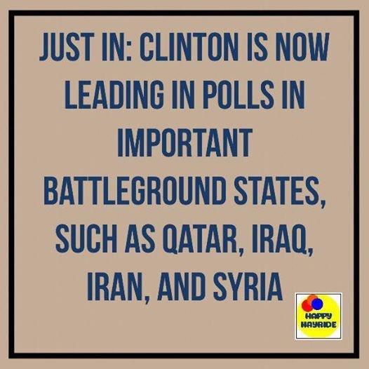 Click to enlarge Clinton Saudi Arabia Qatar Iraq