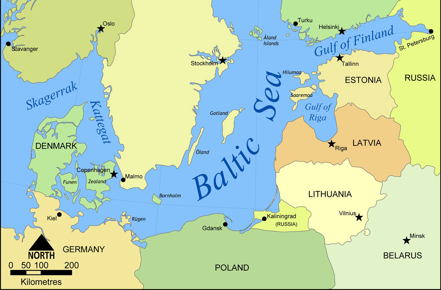 Map of Eastern Europe
