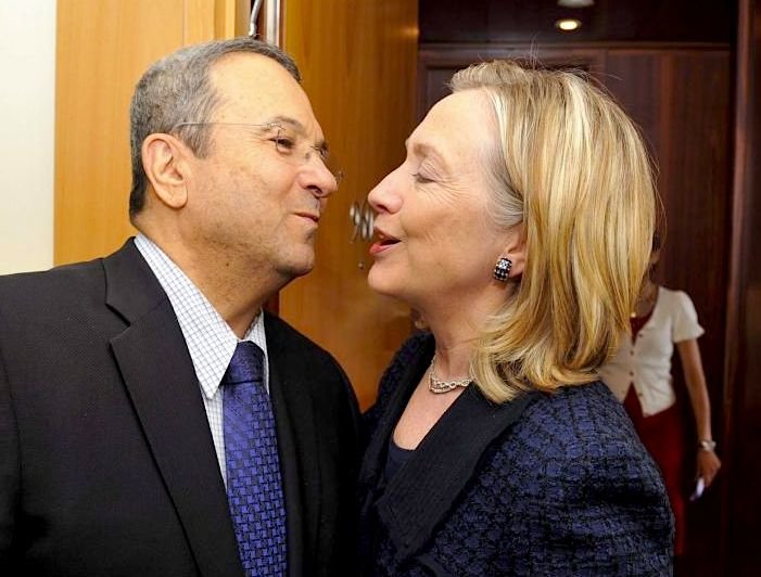 Click to enlarge Killary and then Defense Minister Ehud Barak