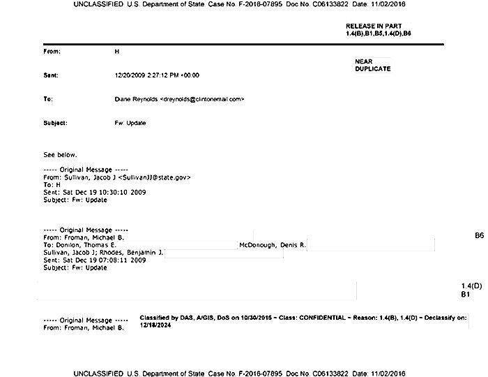 Deleted clinton email chelsea
