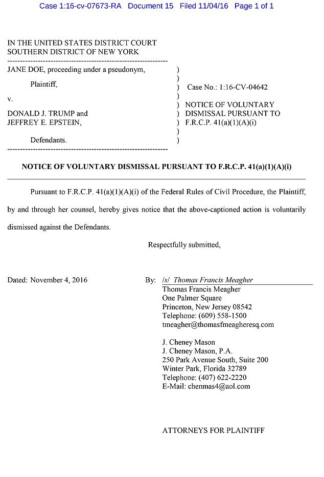 Click to enlarge trump rape dismissal