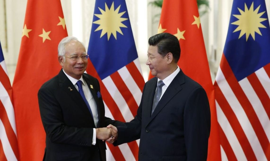 Najib Razak and Xi Jinping