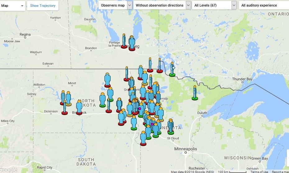 meteor fireball over North Dakota and Minnesota