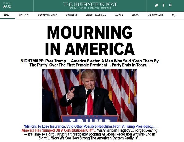huff post trump page