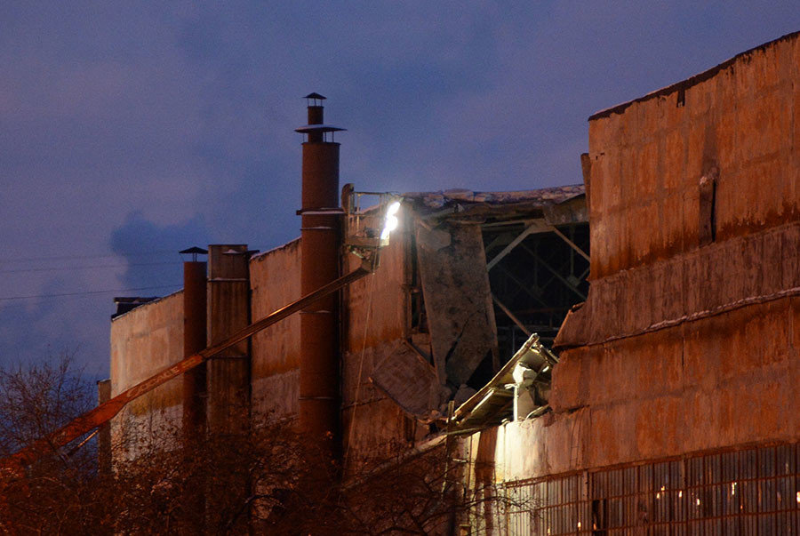 Industrial plant collapsed in Ural