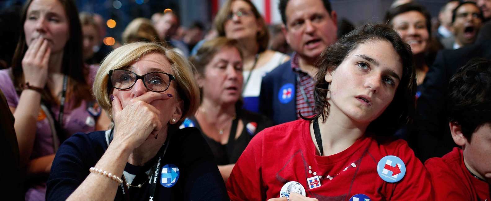 distraught Hillary fans election