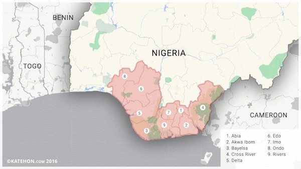 Click to enlarge Nigeria map