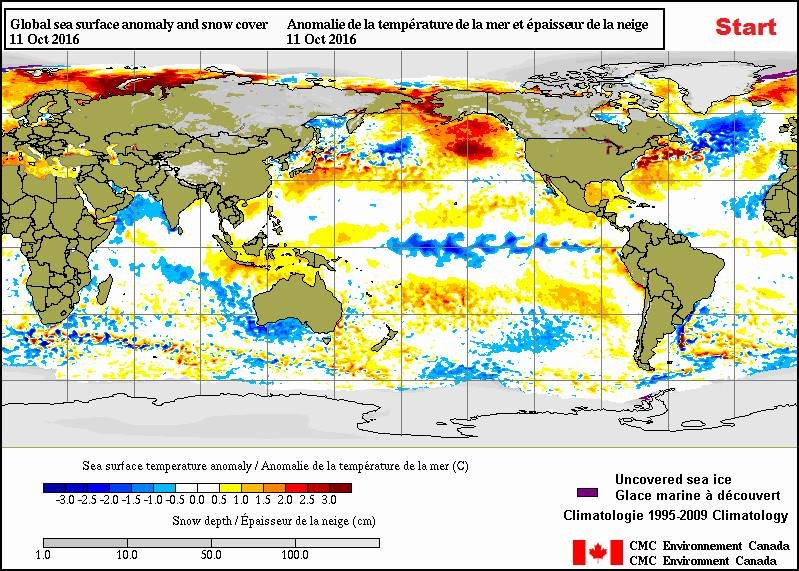 sea ice ocean temps oct 16