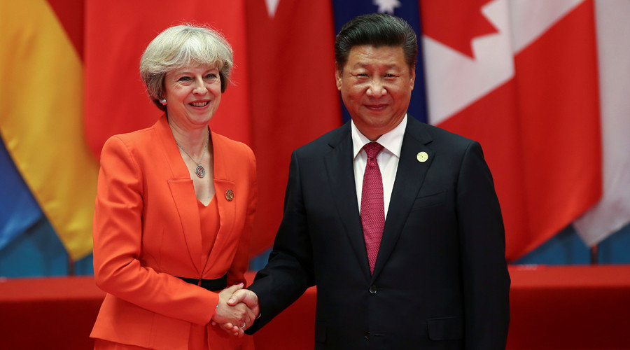 President Xi Prime Minister Theresa May