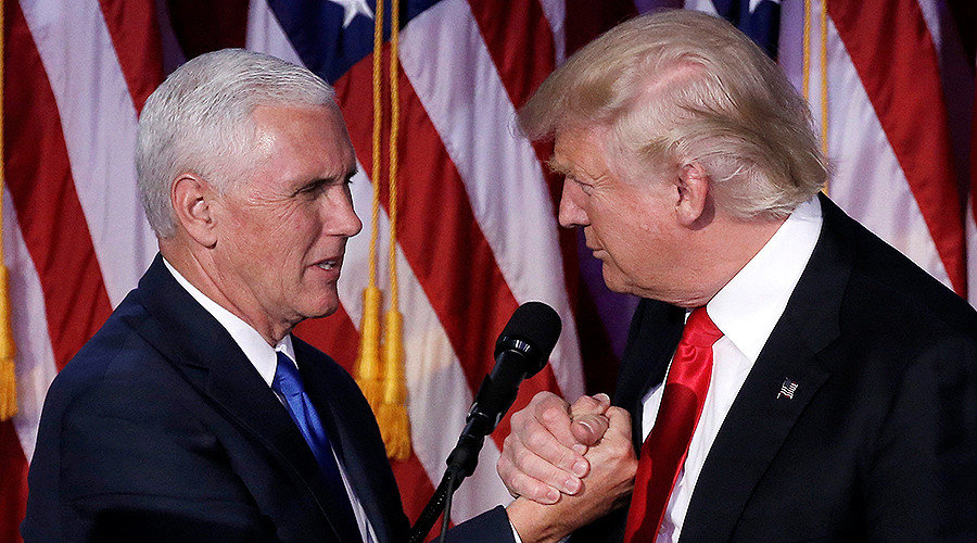 Click to enlarge U.S. President-elect Donald Trump and Vice President-elect Mike Pence