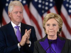 Bill and Hillary Clinton - Purple