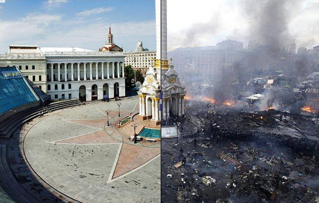 Click to enlarge Maidan before and after pictures