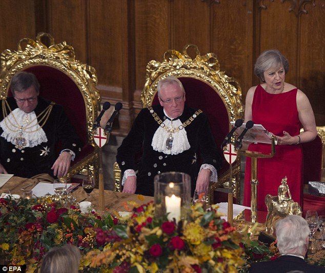 Click to enlarge Theresa May Lord Banquet speech