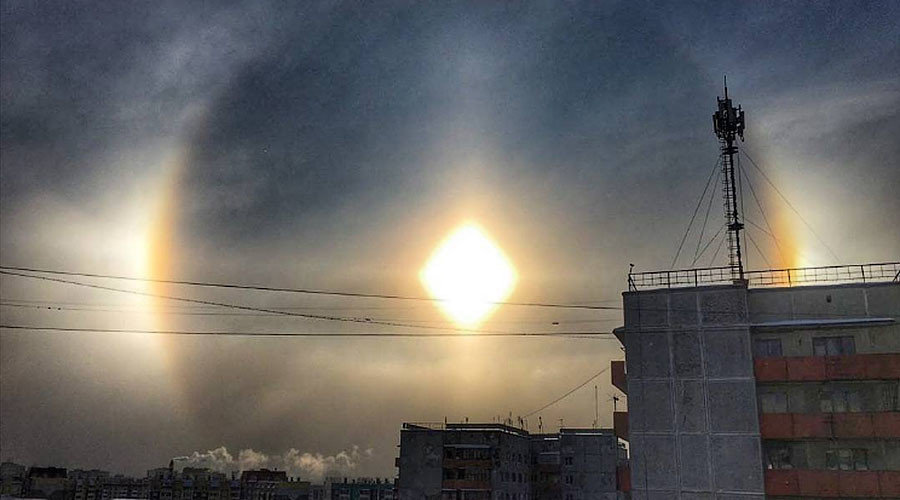 Sun dog in Russia