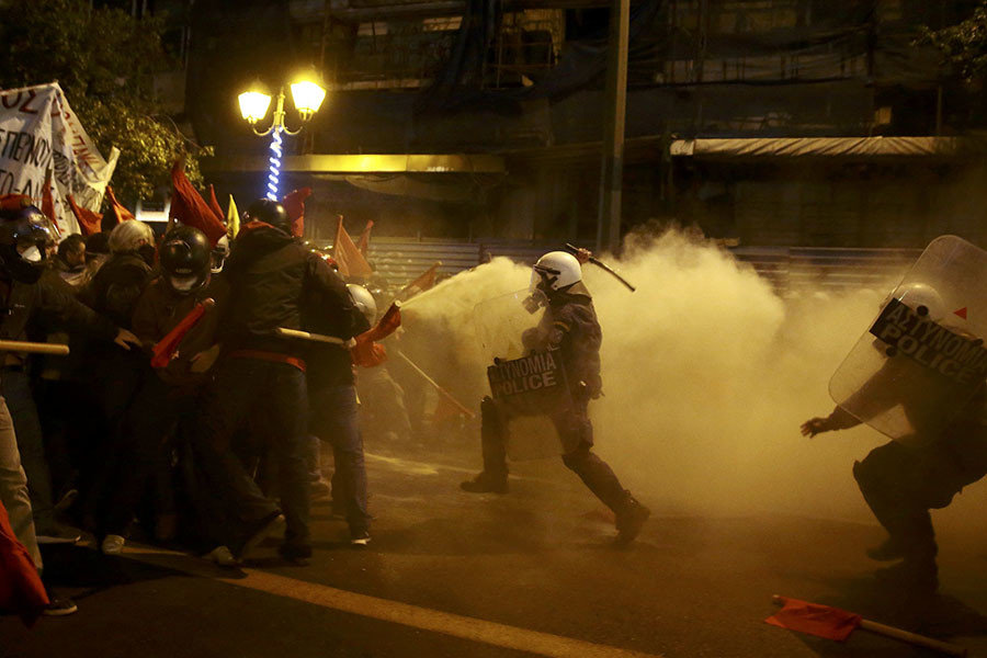 athens greece protests