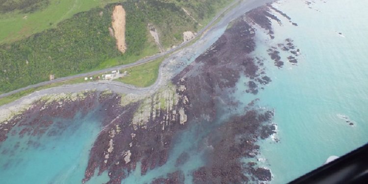Click to enlarge Tectonic uplift of the sea bed