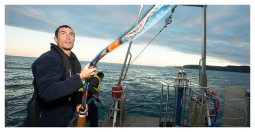 Click to enlarge Marine geologist Dr Joshu Mountjoy