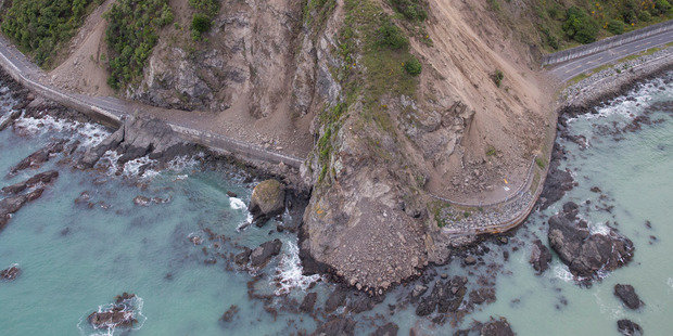 Click to enlarge Slips at Kaikoura