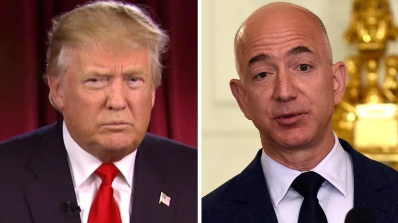 trump bezos amazon