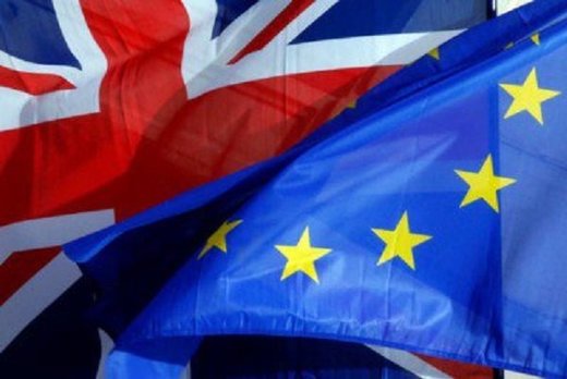 British and EU flags