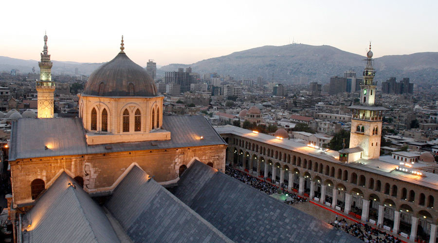 A general view of the historical Umayyad mosque in old Damascus