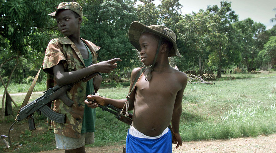 Two child soldiers