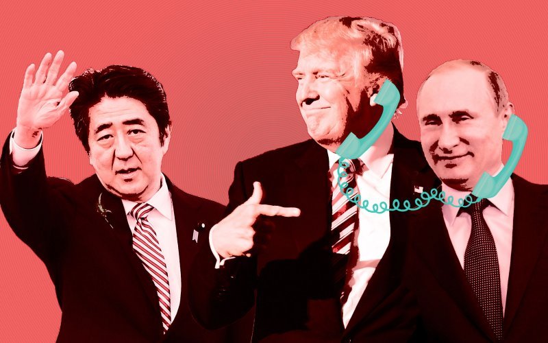 Abe Putin Trump