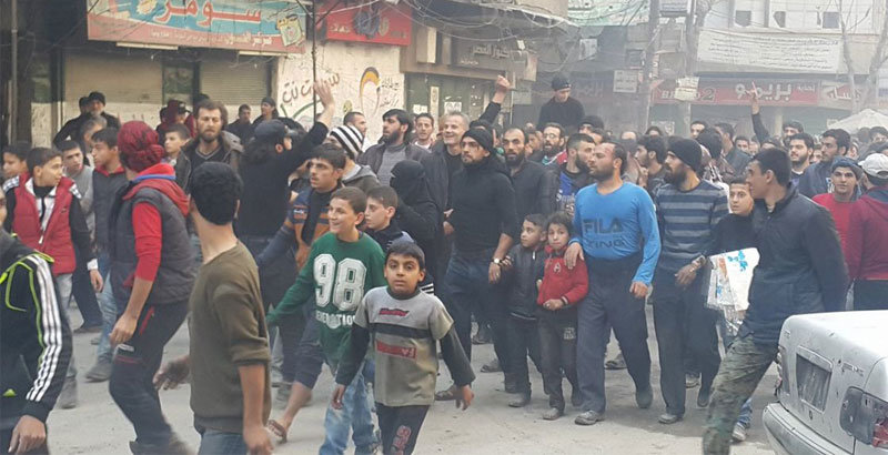 Click to enlarge Aleppo civilian protests
