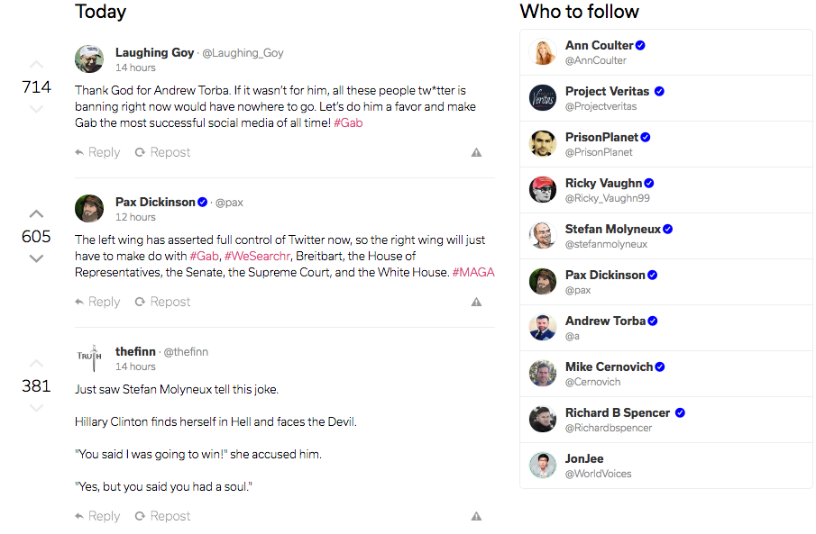 Click to enlarge Gab screen shot 1