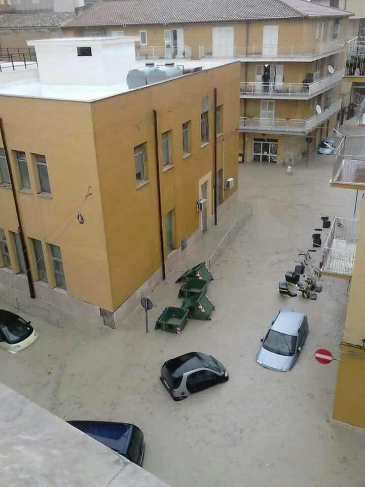 Floods in Licata, Sicily, November 2016. 