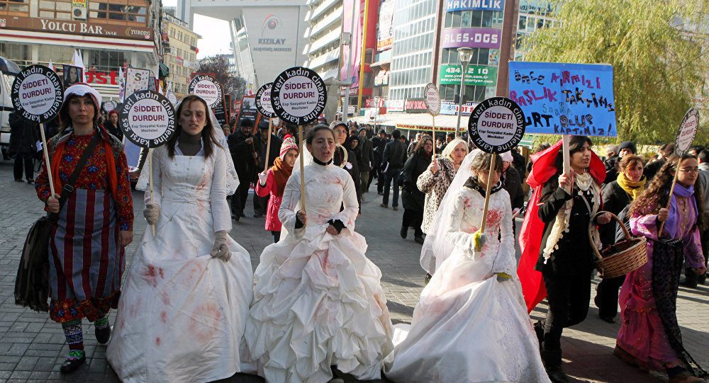 Turkish women child abuse law  protesters