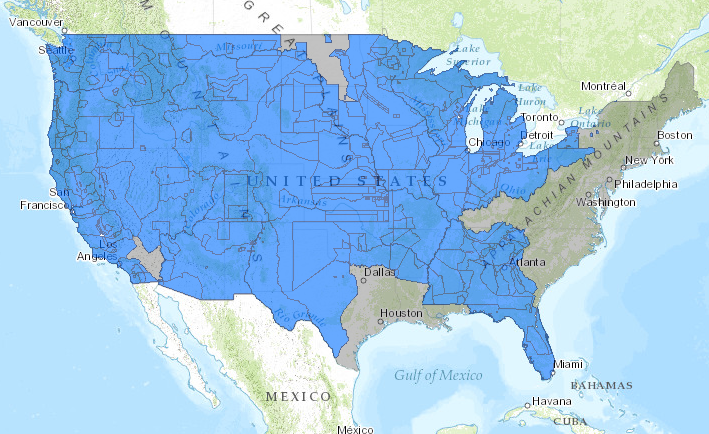 Map of Native American land