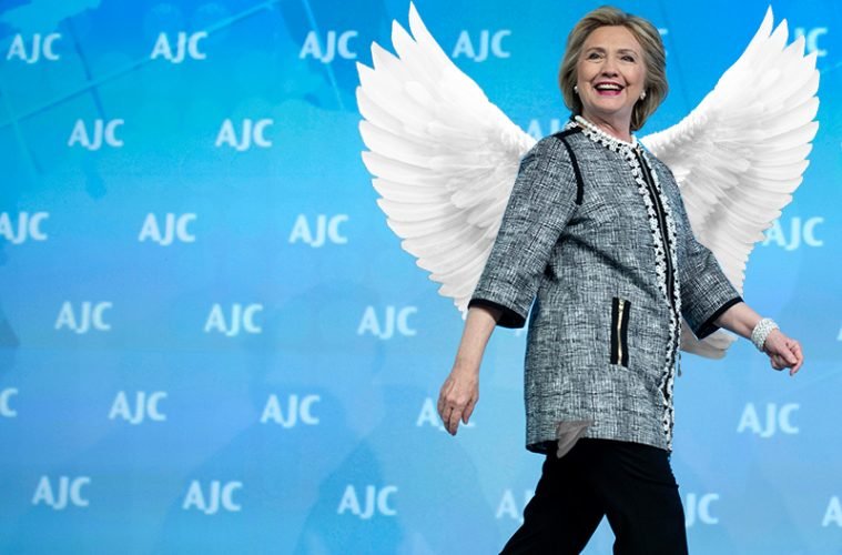 Click to enlarge Hillary gets her wings