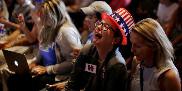 Crying Clinton supporters